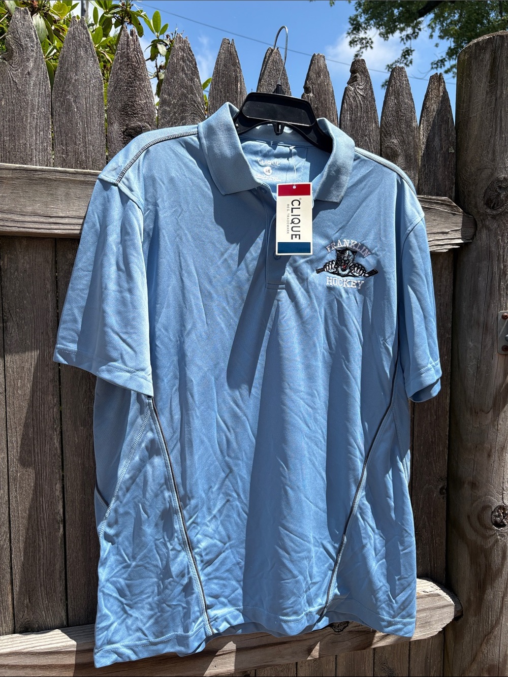 Clique large Franklin Hockey polo. NWT!